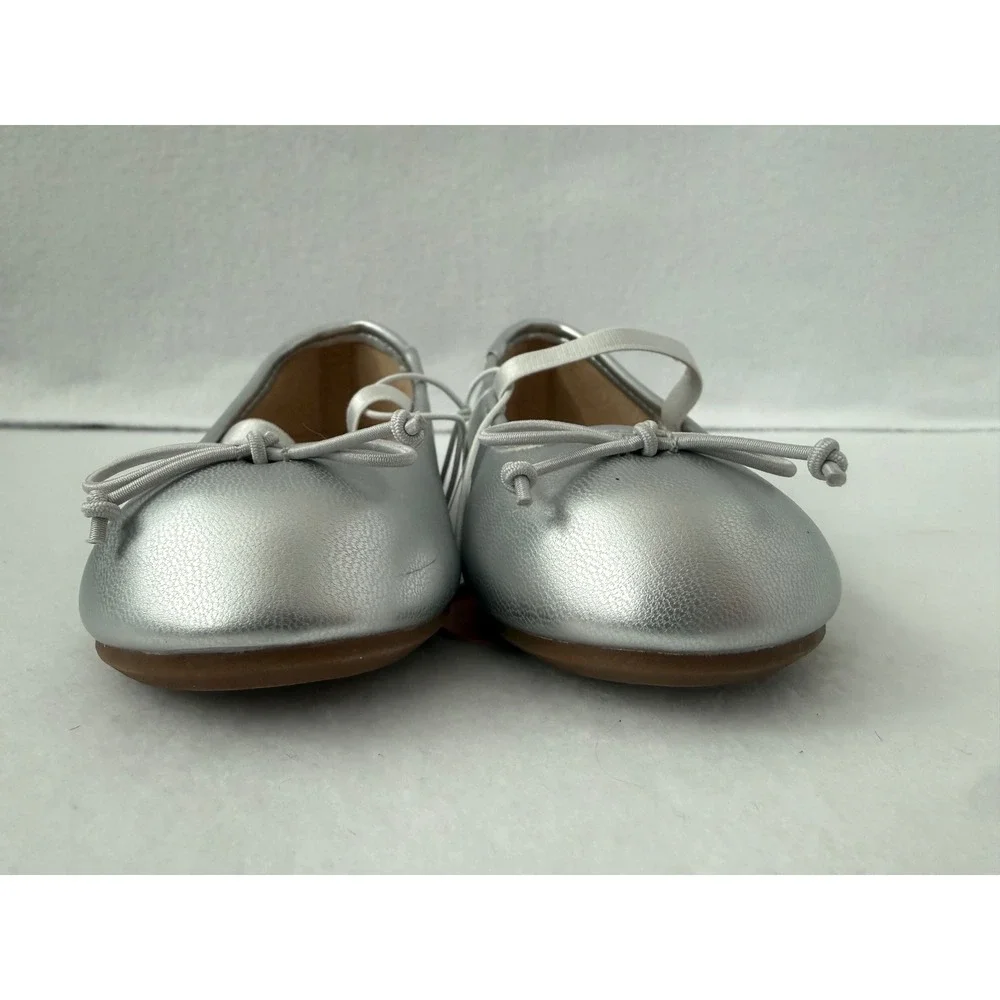 NWT Jumping Beans JunieeSilver Ballet Flats Memory Foam Toddler Size‎ 6